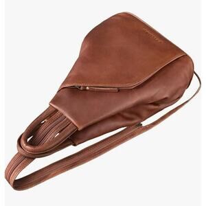 Guzini Women's Leather Shoulder Bag Daypack Vintage Backpack 2 in 1